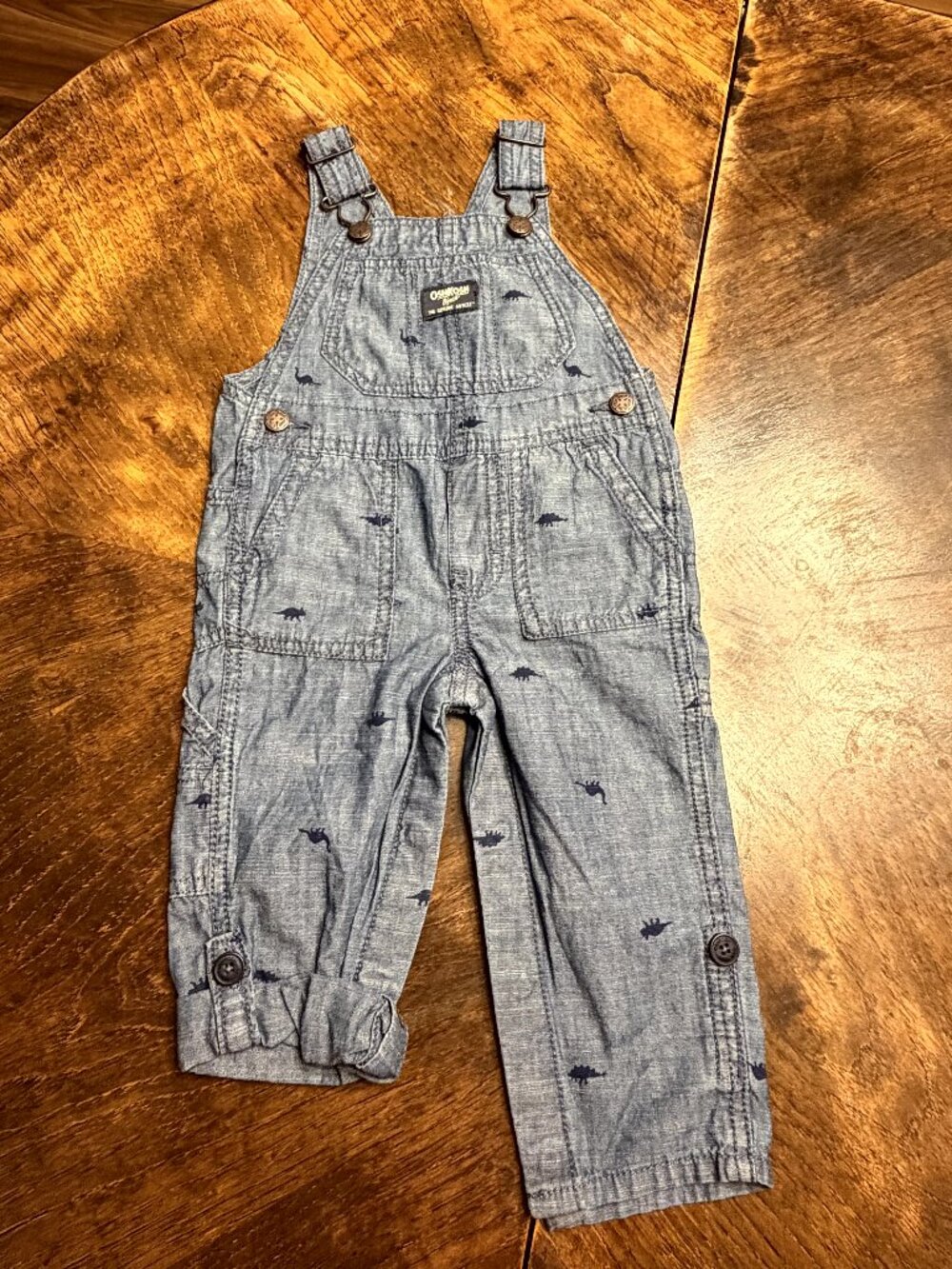 Oshkosh B'gosh overalls Blue With Little Dinosaurs Size 12M